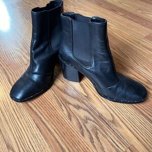 Black Leather Ankle Boots
